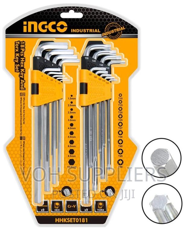 18 Pcs Hex Key and Torx Key Set - main view
