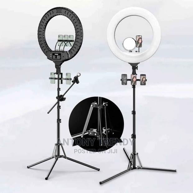 12-inch Foldable Tripod, Dimmable 3-modes LED Ring Light - thumbnail 2