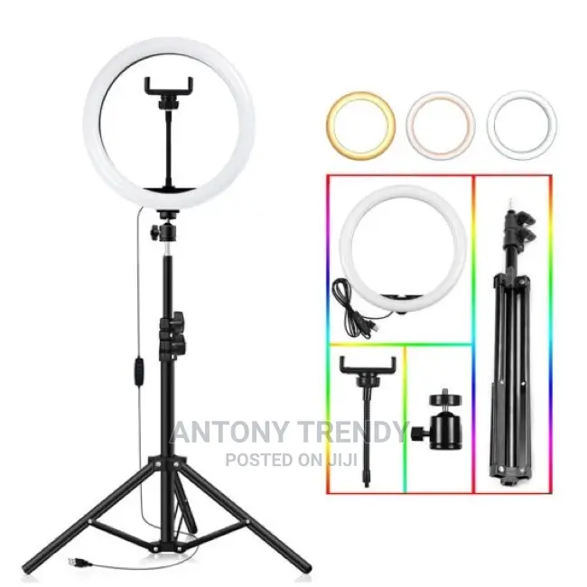 10-Inch Selfie Ring Light With Tripod Stand Cell Phone Hol