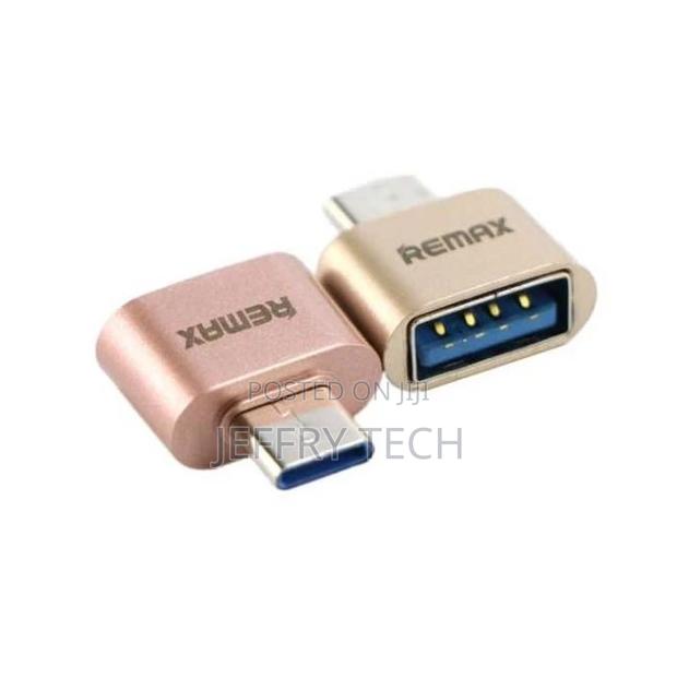 Remax OTG Type-C to USB Adapter - Gold - thumbnail 2