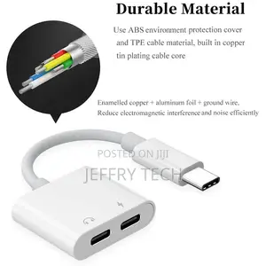 Type C Adapter 2 in 1 Splitter for Huawei Mate40 Mate30 Mate