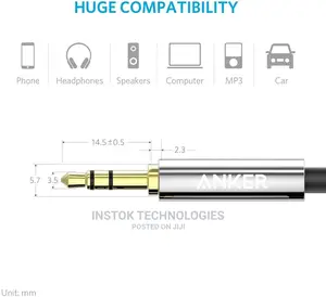 Anker Premium Auxiliary Audio Cable (4ft / 1.2M)