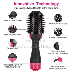 3in1 Hot Hair Brush: Dryer, Straightener, Styler
