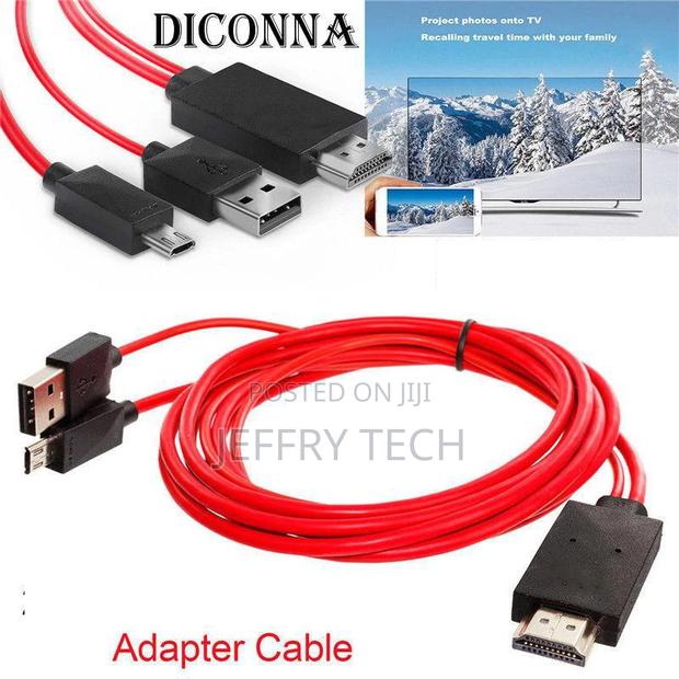 Micro USB to Hdmi-Compatible TV Cable Adapter HD TV 1080P Ch - thumbnail 3