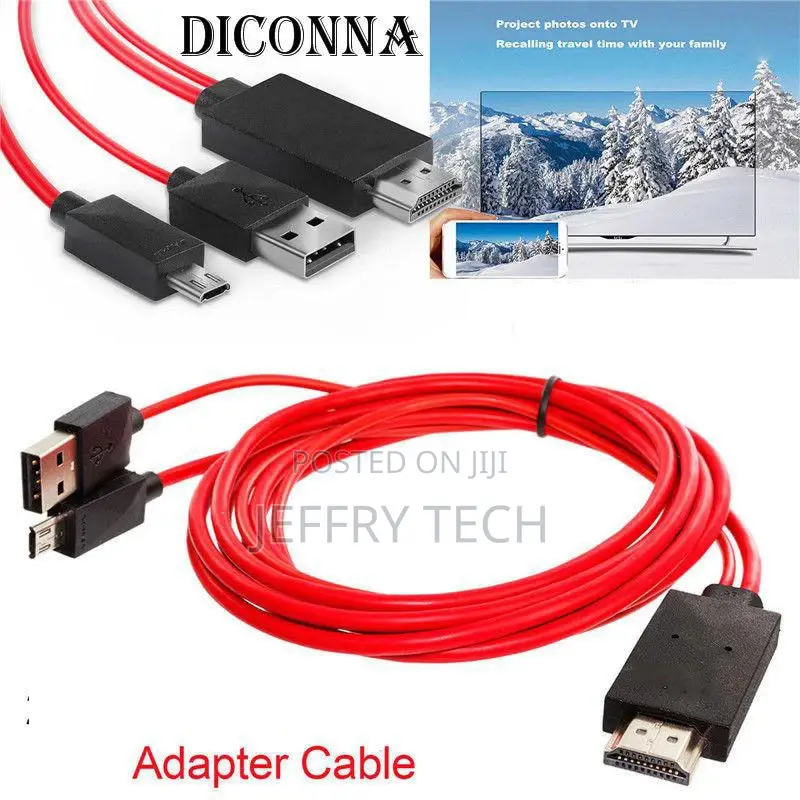Micro USB to Hdmi-Compatible TV Cable Adapter HD TV 1080P Ch