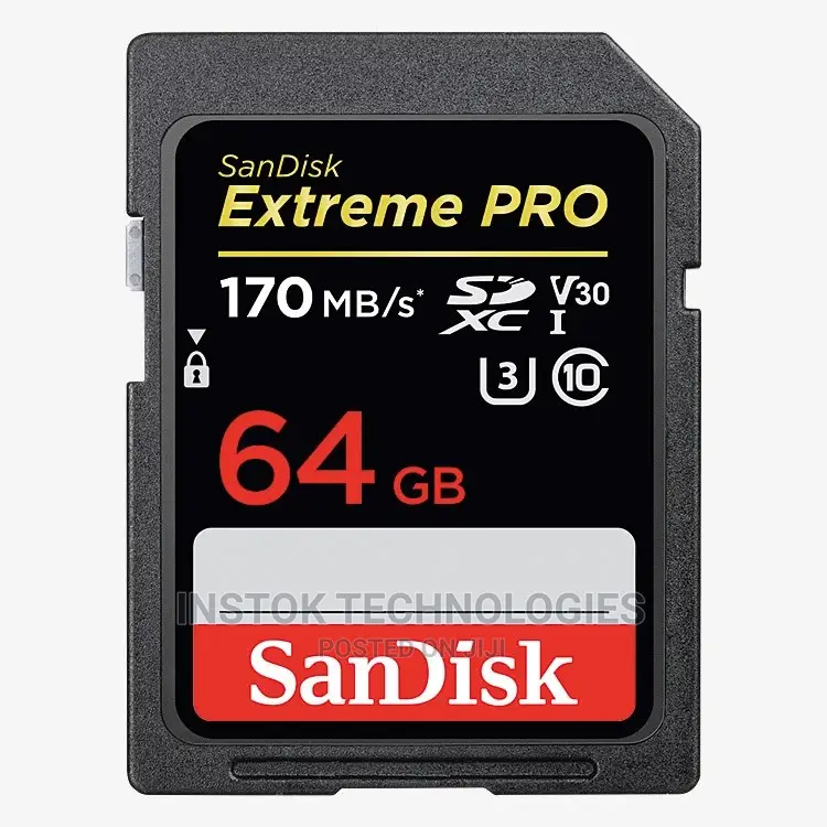 Sandisk Extreme PRO 64gb Sdxc Uhs-1 Card – 170mb/S U3 A2 V30