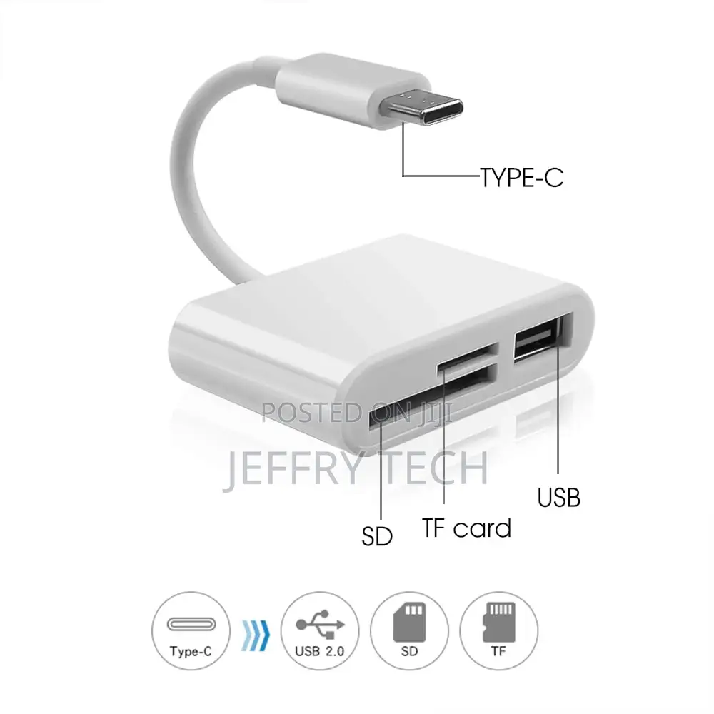 USB Type C Card Reader to SD TF USB Connection Smart Memory