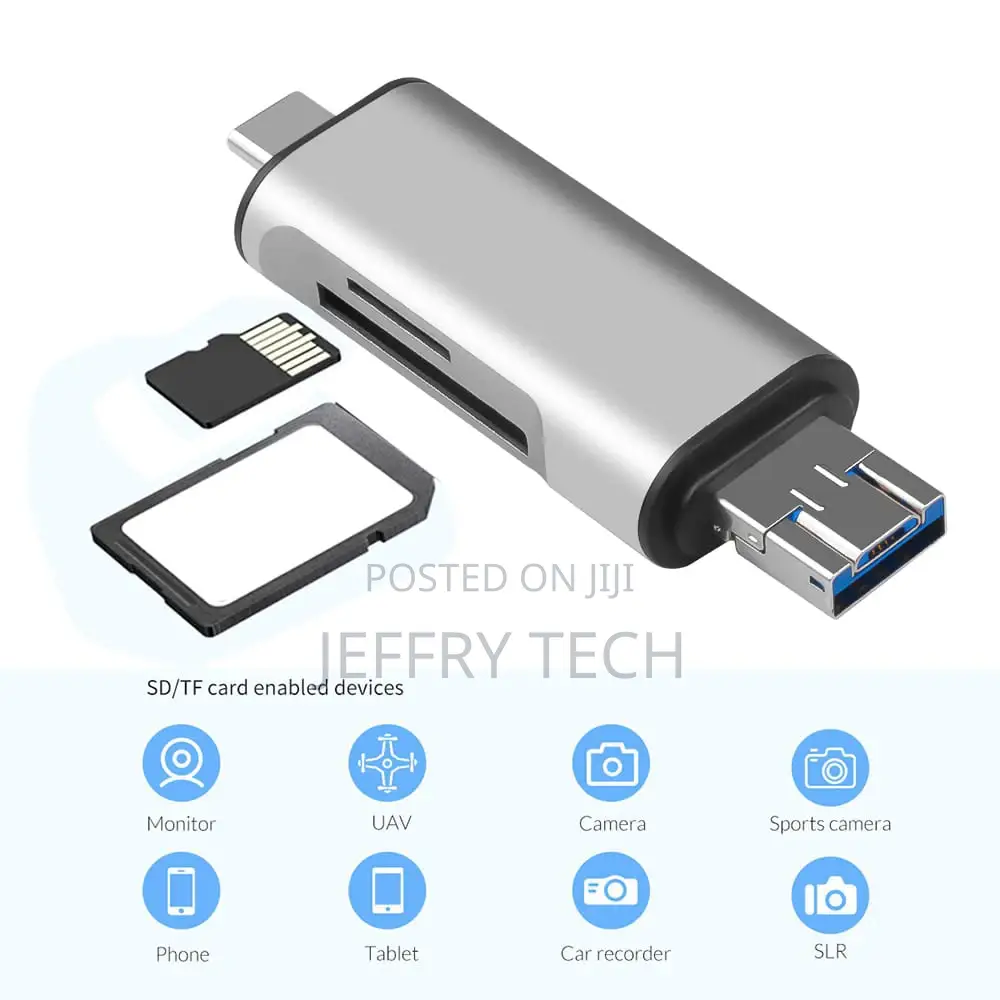 Card Reader USB 2.0 Type C to SD Micro SD TF Adapter for Lap