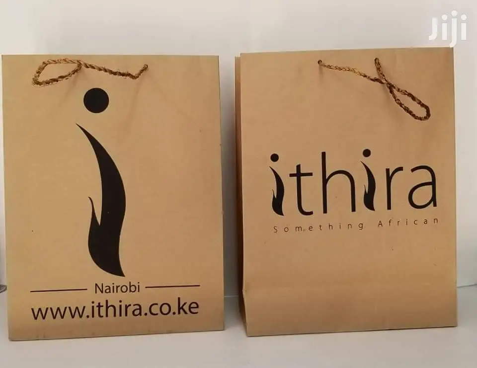 Branded Khaki Brown Carrier Bags
