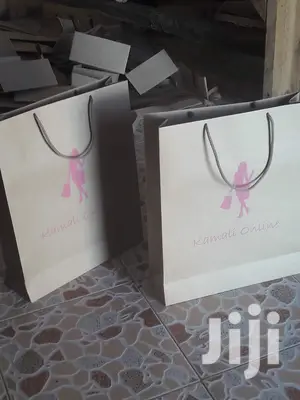 Branded Khaki Brown Carrier Bags