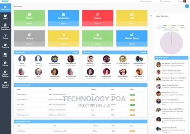 School Management Software - main view