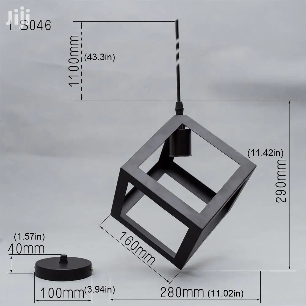 Geometric Cube Pendant Light