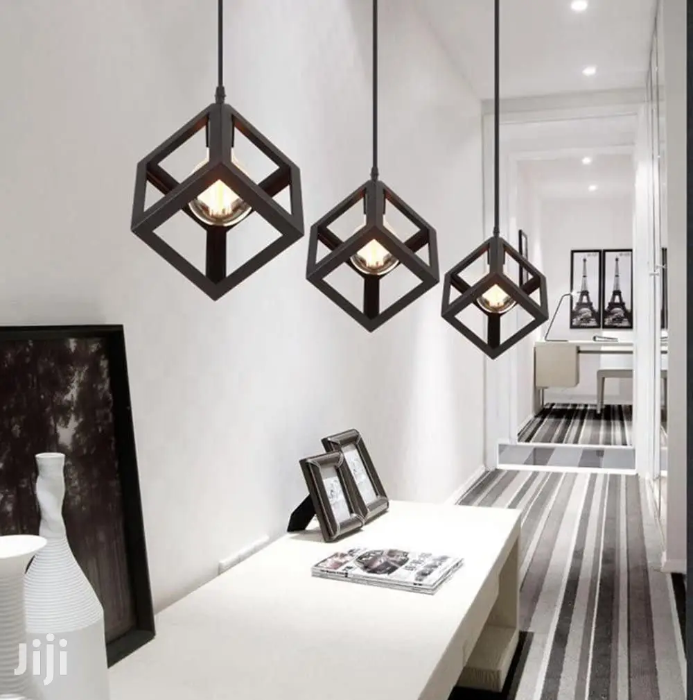 Geometric Cube Pendant Light