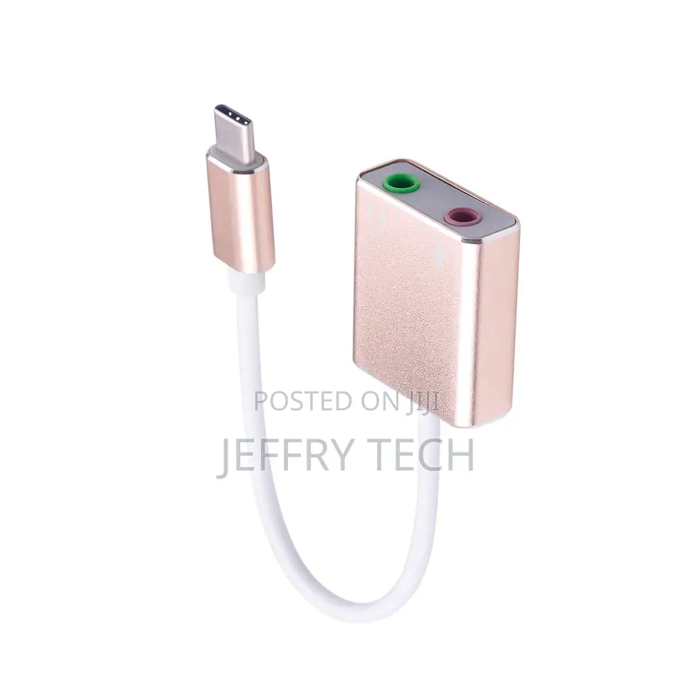 Type C USB to AUX Jack 3.5mm Earphone Adapter Audio Mic Soun