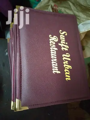 Leather Hotel MENU Holder Size A4