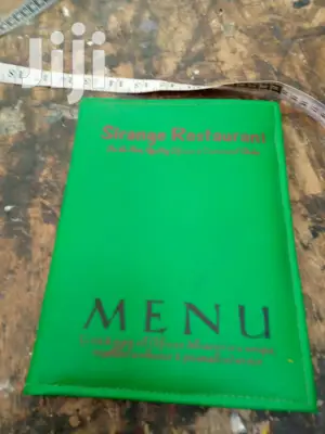 Leather Hotel MENU Holder Size A4