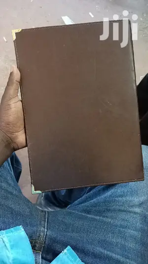 Leather Hotel MENU Holder Size A4