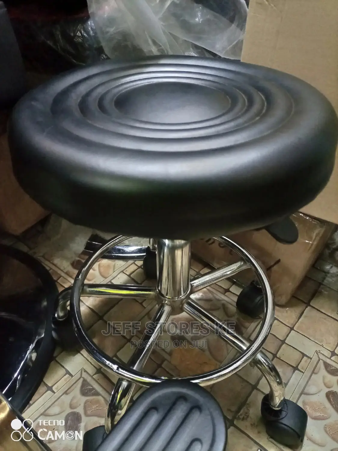 Pedicure Stool Black