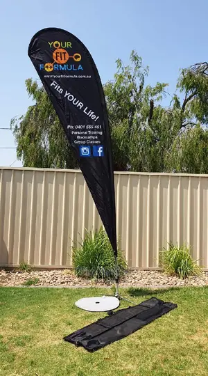 Complete Tear Drop Banner (Printing Plus Stand)