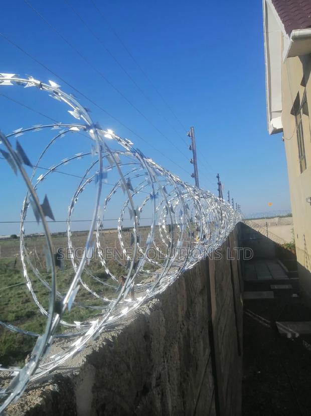 100 by 50ft Plot Electric Fence and Razor Wire Quotation - main view