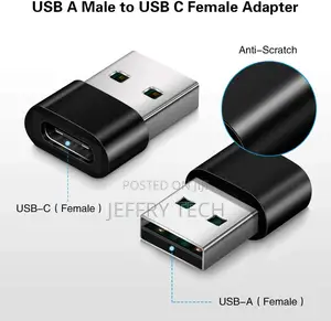 USB C Female to USB Male Adapter 2 Pack,Type C to a Charger