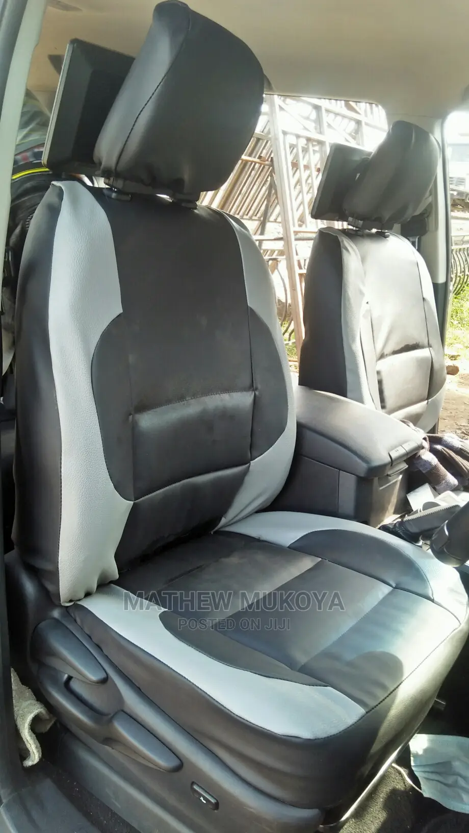 Black and Silver Car Seat Covers