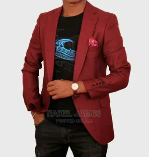 Maroon Slim Fitting Blazer