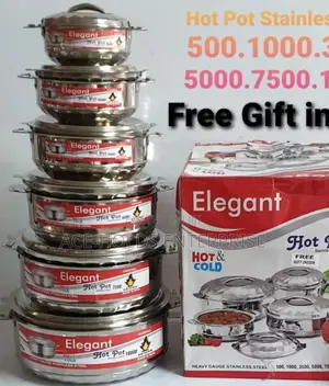 Elegant Hot Pots 6 Pieces Stainless Steel