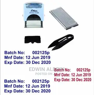 Batch No., Mfg Exp Stamp