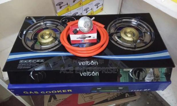 New Model Velton Glass Top Double Burner Cooker - main view