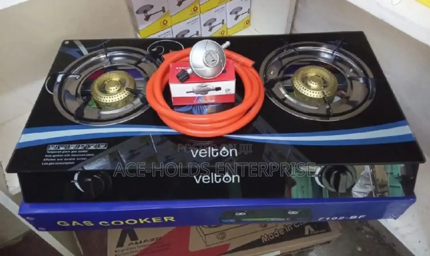New Model Velton Glass Top Double Burner Cooker