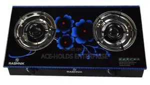 Glass Top Rashnik Double Burner Cooker