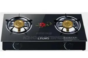 Heavy Duty Lyons Double Burner Glass Tampered Cooker