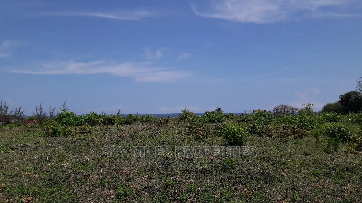 Beach Second Row 5 Acres on Sale Kikambala