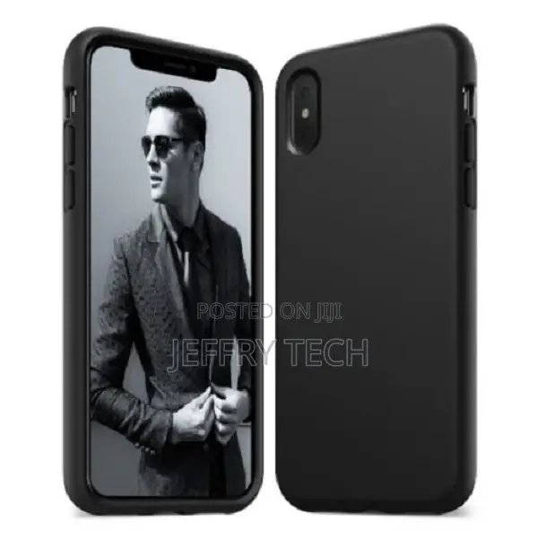 Silicone Back Case for iPhone X Max - Black