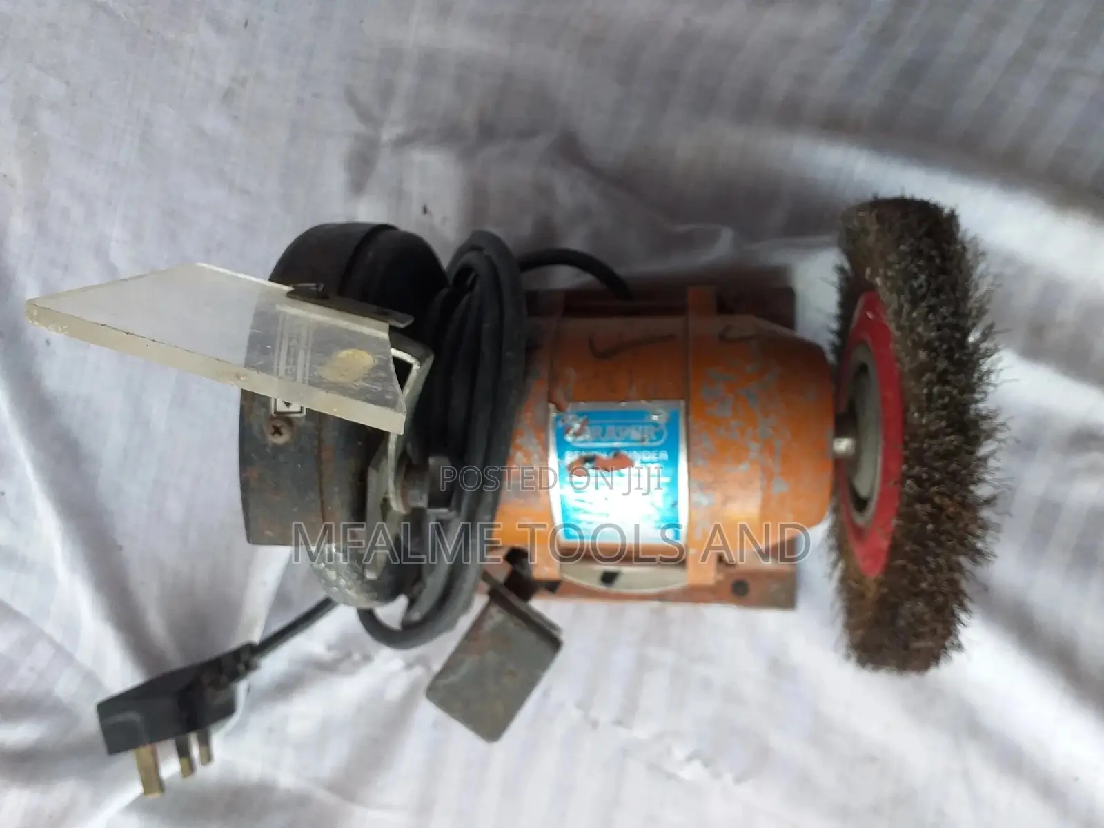 Grinder - Bench Grinder, 240v, 650w Draper, Wire Brush Ex-Uk