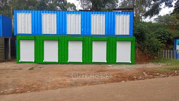 Container Stalls Either With Roller Shutter Doors or Cut Out