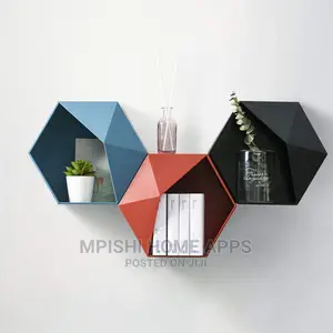 3pcs Hexagonal Wall Shelves
