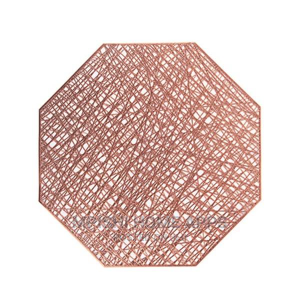 6pcs Octagonal Hollow PVC Placemats - thumbnail 4