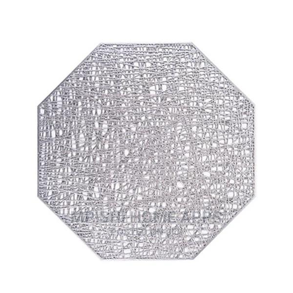 6pcs Octagonal Hollow PVC Placemats - thumbnail 5