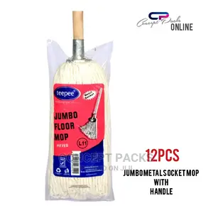Jumbo Metal Socket Mop With Wooden Handle