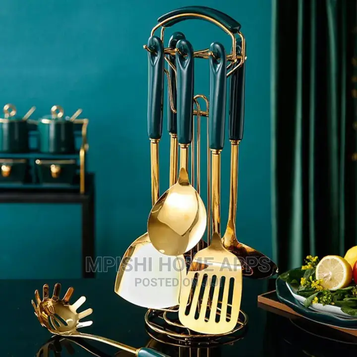 7pcs Golden Kitchenware Set