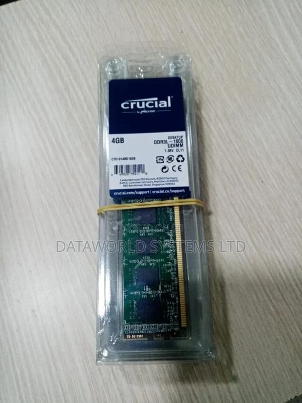 Crucial RAM 4GB DDR3 1600 Mhz CL11 Desktop Memory CT51264BD1
