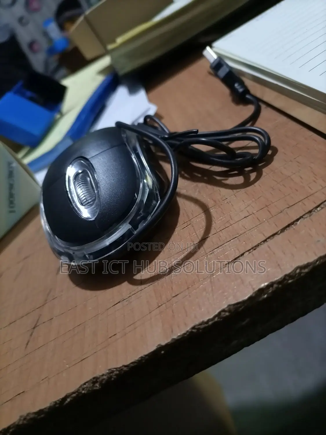 USB Brown Red Light Wired Mouse