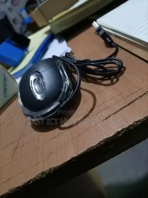 USB Brown Red Light Wired Mouse