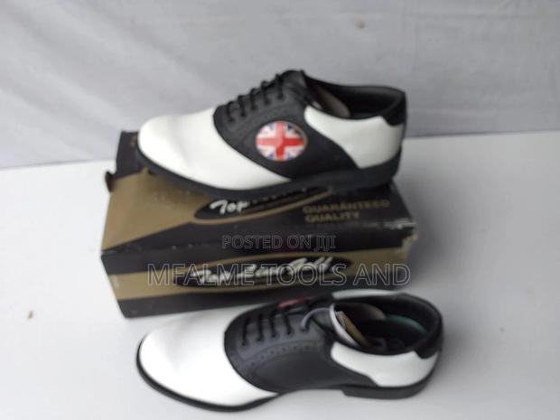 Sale! Sale! Genuine Leather Men Golf Shoes Plastic Spikes Ex-Uk