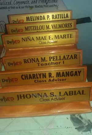 Table Name Plate Engraving and Printing