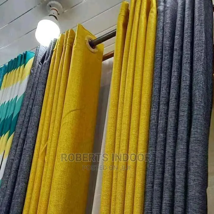 Elegant Grey and Yellow Curtains