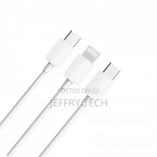 Vidvie 30cm CB414 3 in 1 Charging Cable – White - thumbnail 2