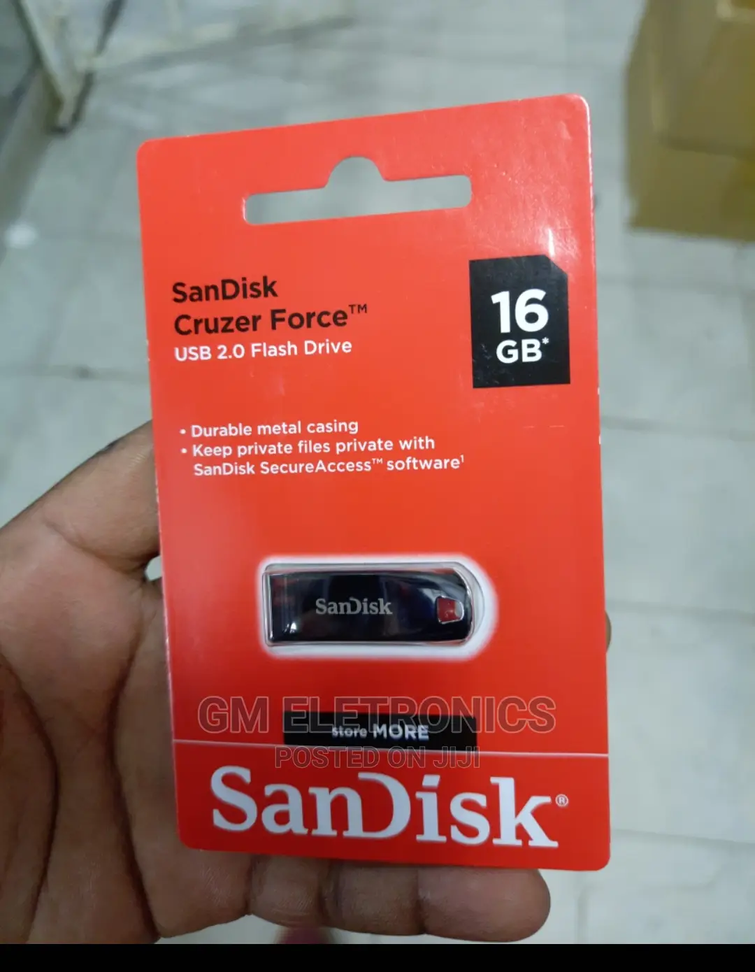 Original 16GB Sandisk Metallic USB 2•0 Drive.